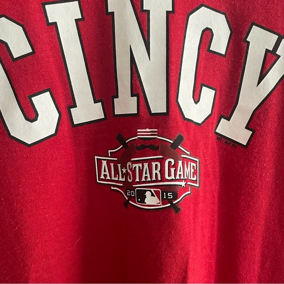 5/$25 NIKE Cincinnati Reds 2015 All Star Game V-Neck T-Shirt - Women’s Medium - Picture 3 of 5